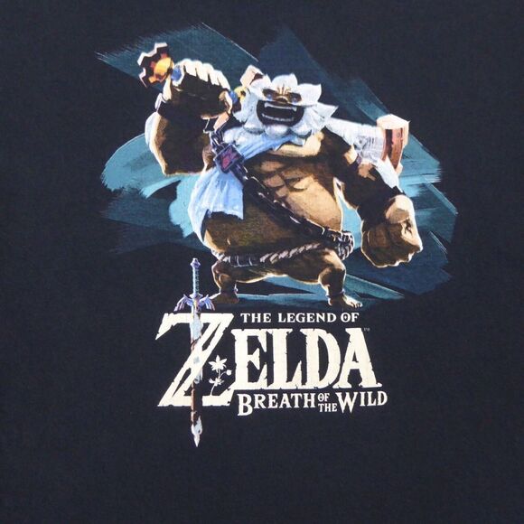Zelda Shirt Adult Small Black Nintendo Breath of The Wild Goron Promo Graphic T - Picture 2 of 9